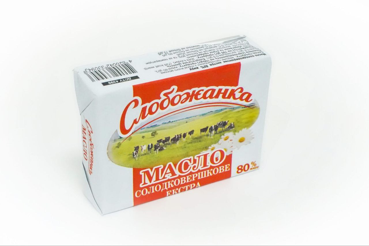 Масло солодковершкове Слобожанка Екстра 80% 180г